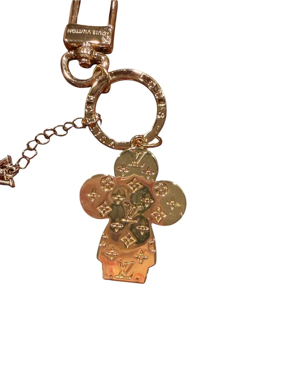 Louis Vuitton Gold, Pink and Cream Flower Vivi Keychain - Picture 4 of 5